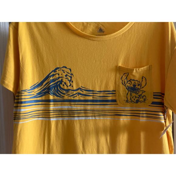 NWT Disney Parks Size Stitch Mustard Yellow Crop Top Size M - Picture 2 of 13